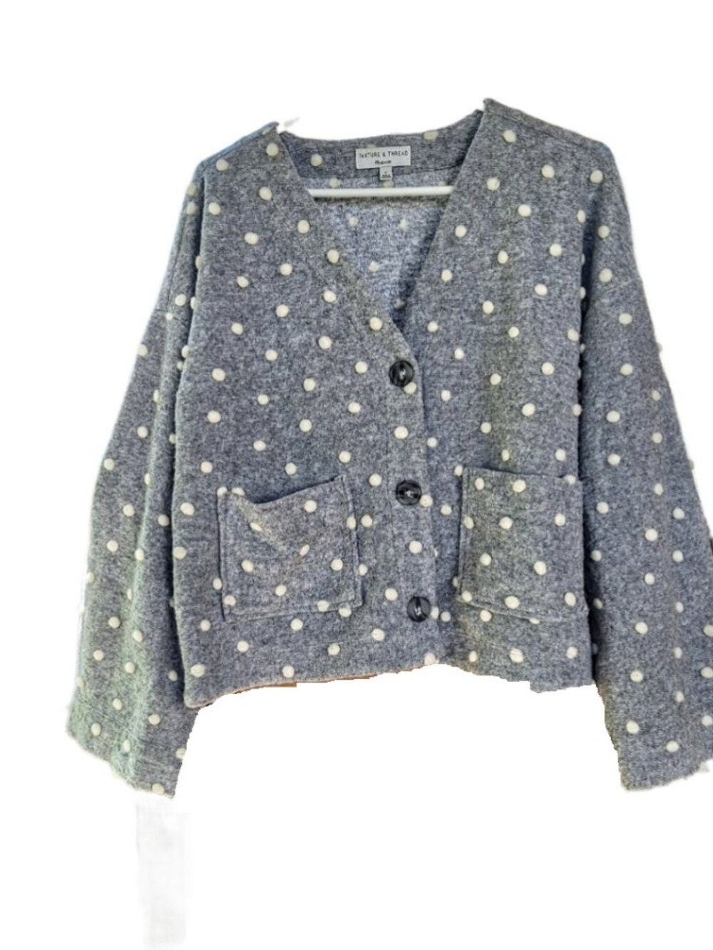 Women’s Size S Madewell Texture & Thread Boxy Bobble Cozy Cardigan